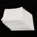 10Pcs Washable Solid Cotton Women Men's Handkerchiefs Pocket Square Hanky
