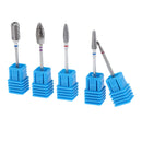 5pcs/set Tungsten Carbide Burrs Nail Drill Bit 3/32 in Rotate Bits For Manicure