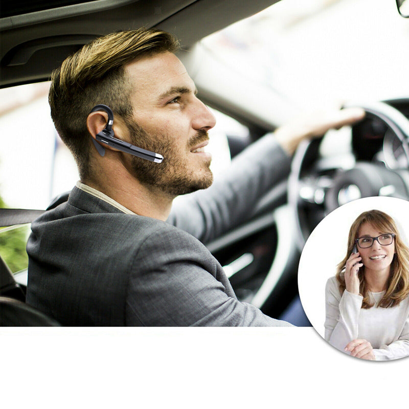 Bluetooth Headset Wireless Earpiece Driver Trucker Headphone Noise Cancelling