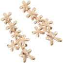 Cute Long Crystal Rhinestone Flower Tassel Dangle Earrings Wedding Party Ne