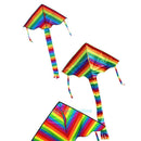 High Quality Triangle Rainbow Kite Outdoor Kids Fun Sports Beach Fly Toys Games