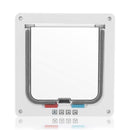 4 Way Lockable Dogs Cat Security Flap Door Kitten Puppy Pet Gate (White XL) A