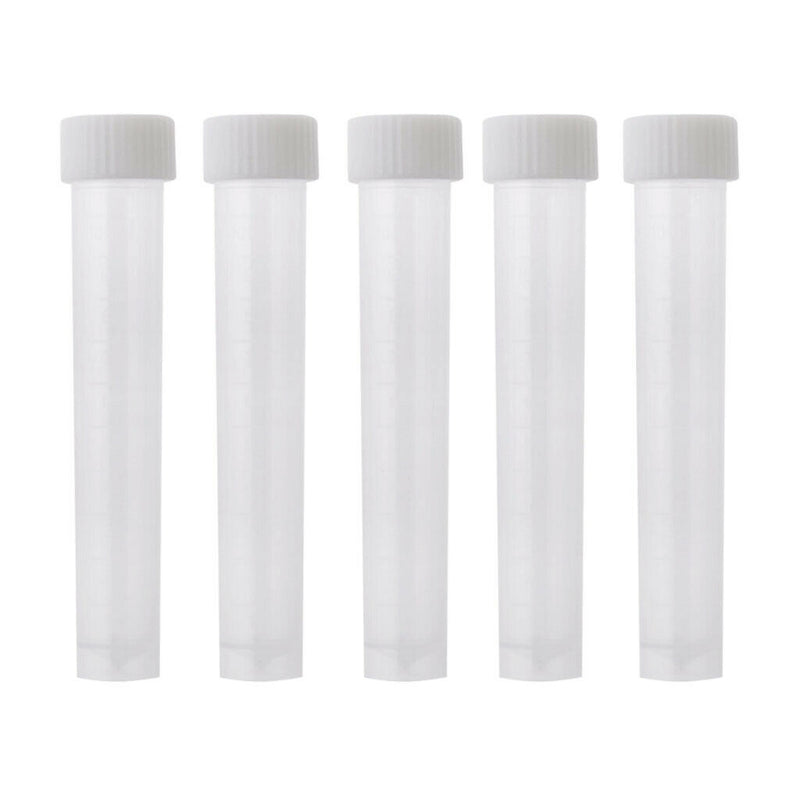 5pcs Premium 10ml Graduated Cryovial Test Tube Sample Vial w/ Screw Caps