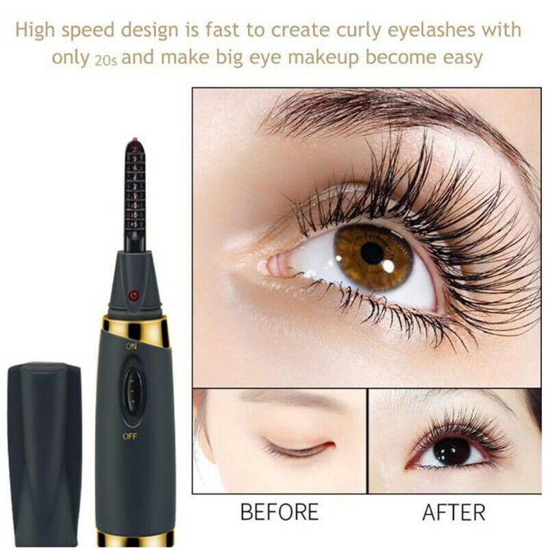 USB Rechargeable Electric Heated Eyelash Curler Ironing Curler Makeup Curlin Ew