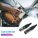 3 Pin Male + Female XLR Mini Connectors Small XLR Mic Audio Plugs for Microphone