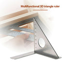 45/90 Degree Angle Woodworking Ruler Square Layout Miter Triangle Ruler A