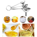 3-in-1 Kitchen Stainless Steel Funnels Oil Liquid Spices Powder Funnels S/M/L