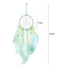 Green Feathers Handmade Dreamcatcher Dream Catcher Net Wedding Decor
