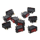 10 Pcs x Red Neon Light Lamp On/Off SPST Boat Rocker Switch 15A/250V 20A/12