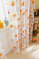 1x2M Sunflower Voile Window Burnt-Out Curtain Sheer Panel Tulle with Beads