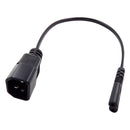 IEC320 C14 Male To C7 Female 0.98ft 2 Prong 0.75