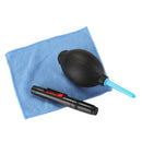 3 in 1 Lens Cleaning Cleaner Dust Pen Blower Cloth Kit For DSLR VCR Camera JR