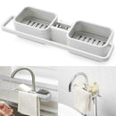 Kitchen Sink Faucet Sponge Soap Cloth Drain Rack Storage Organizer Holder-Shelf