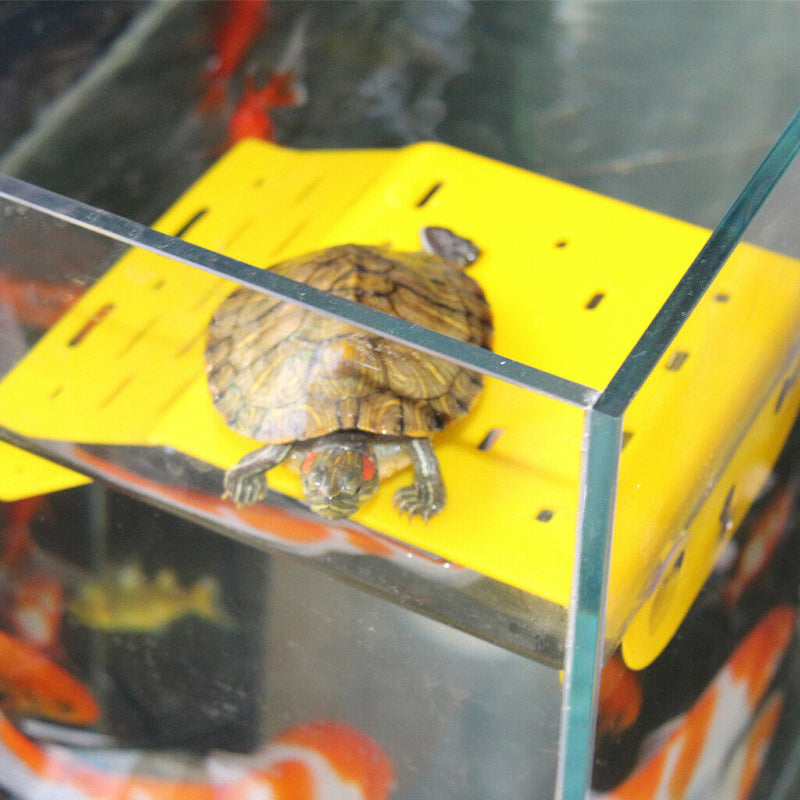 Reptiles Rest Terrace Plastic Turtle Basking Platform for Turtle Tank Yellow