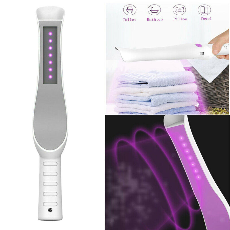 LED UV Disinfection Lamp Portable Handheld UVC Sterilizer Lights Tube Gray