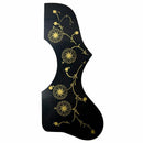 Flower Decoration EJ200 Style Acoustic Guitar Pickguard, Black W5T7