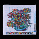 1 Set Stamped Cross Stitch Kits Package With Flower Pattern 47x43cm
