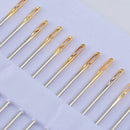 12Pcs Thick Big Eye Sewing Self-Threading Needles Embroidery Hand Sewing 3 Sizes