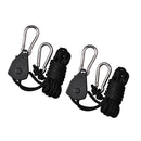 4PC 200cm Rope Ratchet Light Bracket 2 Pairs Adjustable Grow Reflector Pulley