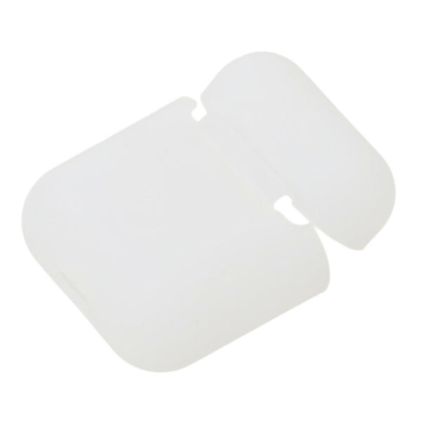 Clear+White Silicone Case Protector Bumper Box For AirPods Wireless Earpod