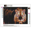 5D DIY Full Drill Diamond Painting Fire Tiger Cross Stitch Embroidery Kits