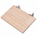 Parrot Bird Standing Platform Wood Square Cage Board Hamster Pet Budgie ToyB Kw
