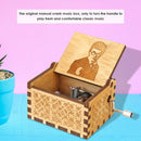 Retro Carved Hand Cranked Music Box Wood Kid Child Birthday Gift Home Decor