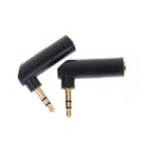 2pcs L Shape 3.5mm Right Angle Female to 3.5mm Male Plug Adapter Connector TO