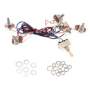 Guitar Circuit Wiring 2V/2T Toggle Pickup Selector A500K B500K Pot Yellow