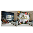 2pcs/4Panel Christmas Pattern Living Room Window Drapes Balcony Window Decor