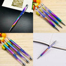 Novelty Rainbow Crystal Diamond Pen Ballpoint Pens Stationery Office Kit Sc V8V6