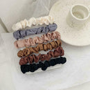 6PCS Fashion Hair Bands Silk Satin Scrunchie Hair Ties Ponytail Holder Rope F3S0
