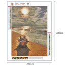 5D DIY Full Drill Diamond Painting Cross Stitch Kit (Sandy Beach-k525)