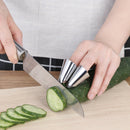 Kitchen Finger Hand Protector Guard Stainless Steel Chop Shell Bean Nut Tool C8