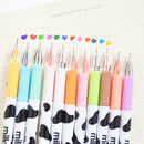 12colorS Cute Cartoon Milk Cow 0.38mm Fineliner Pens Marker Pen Gel Ink Pen