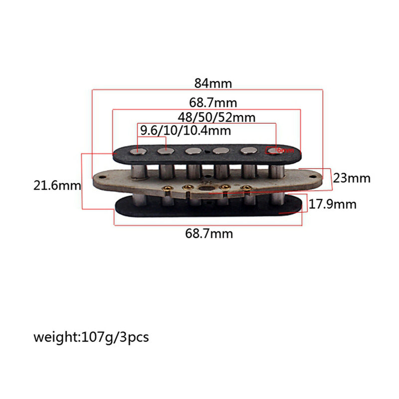 3pcs Prewired Guitar Neck Middle Bridge Pickup Set for ST Electric Guitar Accs
