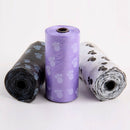 5 Rolls Pet Dog Puppy Waste Poop Bag Footprint Printing Clean-up Degradable Bags