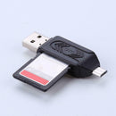 2 in 1 Multi-Function USB2.0 OTG Card Reader TF/SD Card Reader Adapter