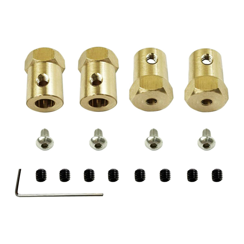 4xMetal Brass 5mm to 12mm Wheel Hub Extension Adapter Coupler for WPL D12 RC Car