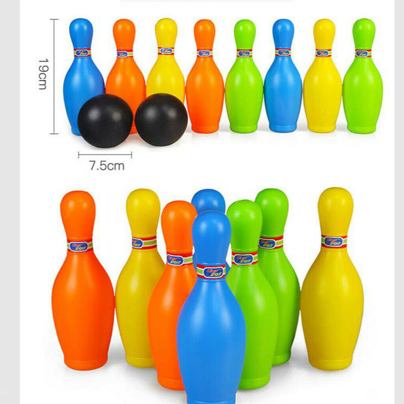 Kids Bowling Set 8 Pins and 2 Balls with Carrying Case, Preschool Sports Ball