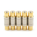 2x RCA Female Coupler Adapter Socket Connector Phono Copper Plug  JR