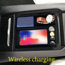 Black Wireless Qi Armrest Organizer Console Storage Box Case For Tesla Mode