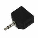 Nickel Plating Plug 3.5mm Male Stereo For Double 3.5mm Female Stereo Jack Y U8E8