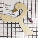 2x Bunny Swan Animal Wooden Clothes Hanger for Kids Children Home Decoration