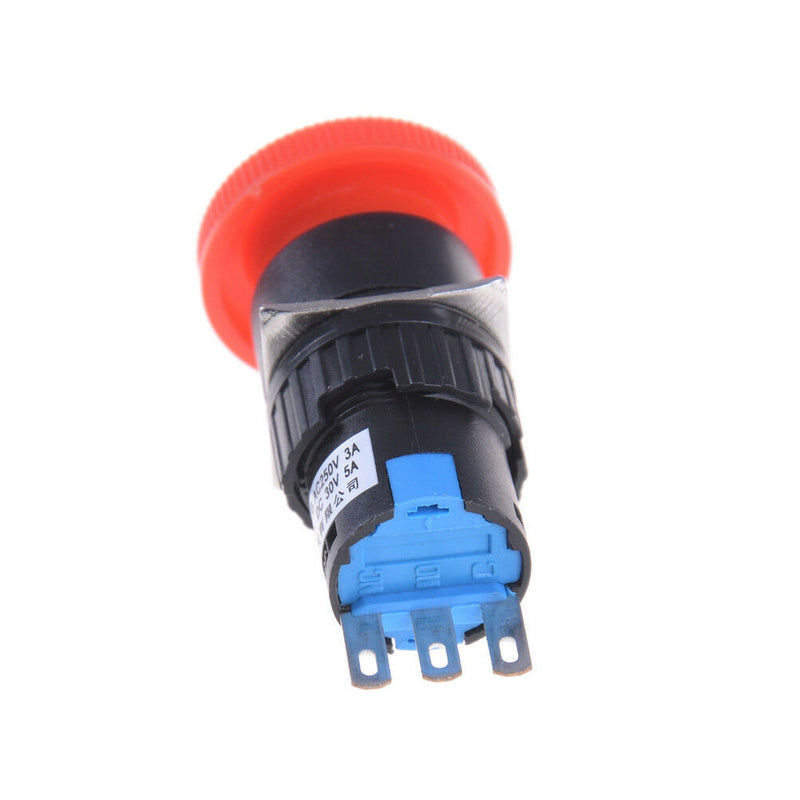 Red Mushroom DC 30V 5A AC 250V 3A Emergency Stop Push Button Switch SEB Pb
