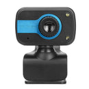 A7250B 480P HD USB Webcam Computer PC Mic Live Online LED Web Camera (Blue)