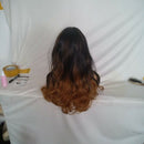 Honey Golden Wig In The Big Wave Long Gradient Wig Synthetic Wig Heat-Resis