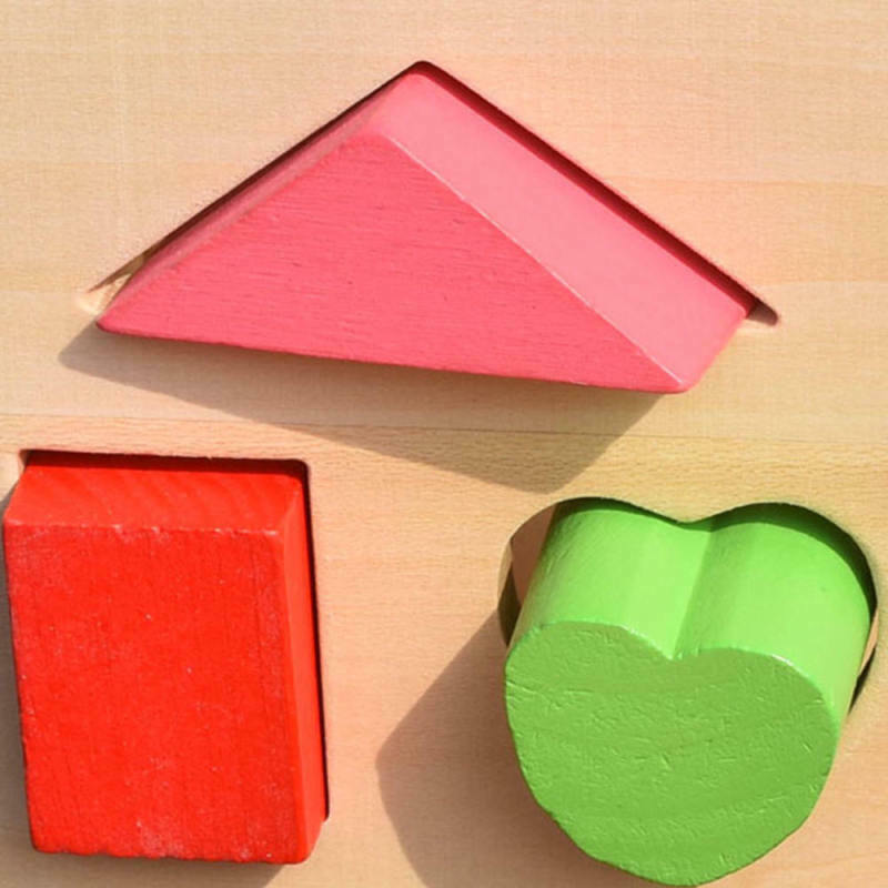 13 Holes Intelligence Baby Wooden Toys Box Geometry House Shape Cube Class TFC