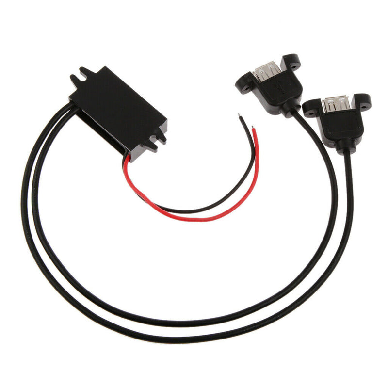 DC/DC Car Auto Converter Board 12V-5V 3A 15W With Duble USB Output Power Adapter