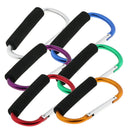 6x Durable Aluminum Carabiner D Ring Snap Hook Keychain Keyring Cushion Grip